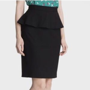 Vince Camuto Peplum fully-lined pencil skirt, black, size 0